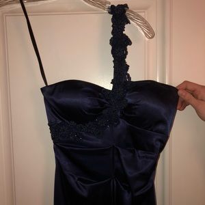 Navy blue prom dress